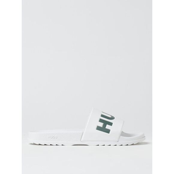 サンダル HUGO Men Sandals White 50522525 100 HUGO 50522525 Man White Sandals - Zuklat